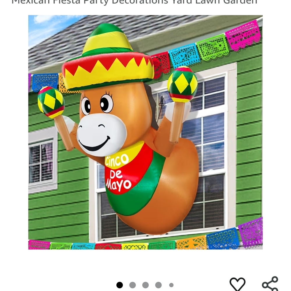 Cinco de Mayo Inflatable Donkey with Sombrero